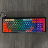 Carbon Miami Pbt Double Shot Shine Through Ansi Backlit Keycaps For Mx Mechanical Keyboard Melody 96 Kbd75 68 61 87 104(Only Keycap) (Reversed Carbon)
