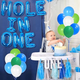 Golf 1St Birthday Party Decorations With Blue Hole In One First Birthd