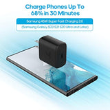 Samsung 45W Usb C Fast Charging Block Type C Wall Plug Charging Brick For Samsung Galaxy S25 Ultra/S25/S25+/S24 Ultra/S24/S24+/S23/S23 Ultra/S23 Plus,Note 10/Note 10+/Note, Tab S7/S7+/S8+/S8 Ultra