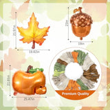 194PCS Fall Balloon Arch Kit with Sage Green Orange Brown Balloons for Thanksgiving