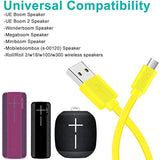 2 Packs Usb Charger For Logitech Ue Boom Speaker,Micro Usb Cable Power Charging Cord Replacement For Ultimate Ears Wonderboom/Ue Boom 2/Megaboom/Miniboom/Mobileboombox Roll 2 Speaker 3Ft