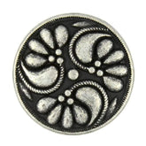 12 Pieces Flower Swirl Antique Silver Metal Shank Buttons 18Mm (11/16