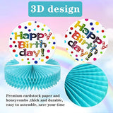 2-Piece Rainbow Honeycomb Centerpieces - Colorful Birthday Party Decorations