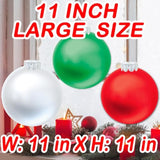 3 Pcs Outdoor Decorations, Large Inflatable Balls, Christmas Ornaments For Front Door Yard & New Year Festive (11 Inch B