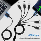 Usb C Splitter Cable, Usb A To Usb C Splitter Cable, 6 In 1 Usb 2.0 Type A Mal