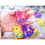 20 Packs Bulk Dragon Baby Mini Pop Fidgets For Birthday Party Favors,Small Little Backpack Keychain For Classroom Students Boys Kids