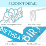 Birthday Crowns For Women - Its My Birthday Sash And Crown Set For Adult Women - Party Decorations And Gifts (Blue)