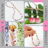 636pcs Colorful Glass Beads β Rainbow Crystal Beads for Jewelry & Crafts