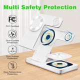 Magnetic 3 In 1 Wireless Charging Station For Magsafe Iphone 12-16 Series, Charging Station For Multiple Devices, Mag-Safe Wireless Charger Stand For Apple Watch 2-10 Series/Se/Ultra & Airpods 3/2/Pro