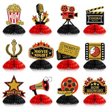Movie Night Honeycomb Centerpieces: 3D Party Decorations, Set of 12