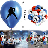 60Pcs Hockey Party Decorations, Sport Game Birthday Latex Balloons Party Favors