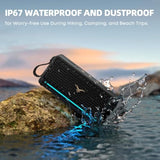 Portable Bluetooth Speakers, Ipx7 Waterproof Wireless Speaker With Lights, 40W Loud Stereo Sound, Active Extra Bass, Bluetooth 5.3, Dual Pairing, 12H Playtime For Home, Party, Outdoor, Beach, Travel