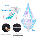 Holographic Chandelier Shape Iridescent Ornament Hanging Decoration