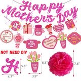 Mothers Day Decorations for Party Supplies Happy with Happy Mother’s Banner Hanging Swirls Mothers Day Decorations for Office Home Decoracion Dia De La Madre