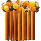 Red Heart Party Decoration Red Khaki White Hanging Fringe Fabric Curta