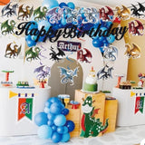 Pre-Assembled Dragon Birthday Party Decorations Dragon Themed Decor Dragon Party Favors Dragon Theme Birthday Decorations For Wall Door Window Ceiling Dragon Banners And Hanging Ceiling