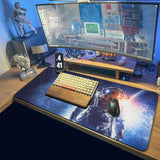 X-Large Gaming Mouse Pad Extended Xl Long Mousepad With Use Soft Silk Fluid Fabric & Nonslip Rubber Base Computer Keyboard Mouse Mat For Company Office Gamer,31.5X15.75Inch