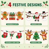 Christmas Party Decorations - 4 Packs Christmas Banner, 8.9 Ft