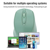 Rechargeable Wireless Mouse For Laptop/Ipad/Macbook Pro/Air, Silent Portable Slim For Surface Pro/Pc/Lenovo/Samsung Tablet (Light Green)