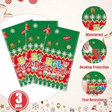3 Pcs Christmas Ugly Sweater Tablecloths 54x108 Inch Disposable Holiday Party Decor