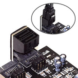 Cy Dual Sata 7Pin Male To 7Pin Female Vertical 90 Degree Angled Expansion Adap