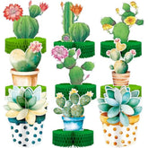 9 Pcs Cactus Honeycomb Centerpieces Bachelorette Party Decorations 3D