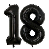 40inch jumbo Black 18 number balloons for 18th Birthday Party Decoration Men Women 18 Years Old Birthday Party Supplies use them as Props for Photos