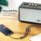 UGREEN RCA to Aux Cable 3.5mm Male to 2RCA Female Adapter Hi-Fi Sound Auxiliary Stereo Audio Cord Gold Plated Y Splitter 1/8 to RCA Connector for iPhone MP3 Tablet Computer Speaker, 0.8FT