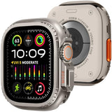 2 in 1 Metal Case Compatible with Apple Watch Ultra 3/2/1 49mm, Rugged Shockproof Metal Bumper Case with Back Cover for iWatch 49mm (Titanium)