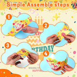 72 Pcs Birthday Crowns For Kids Classroom Colorful Paper Hats Happy Birthday Badge Stickers Teacher Classroom Birthdays Gifts For Students School Party Favors Supplies