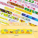 60 Pcs Slap Bracelets For Kids, Christmas Gifts Colorful Bulk Wristbands With Animals, Galaxy, Dinosaurs, Donut, Party Favors, Classroom Prizes Birthday Exchanging Gifts, Goodies Bag Stuffers Fillers