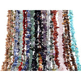 400pcs 5-8mm Multicolor Natural Chip Stone Beads for Jewelry Making & Crafting
