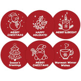 120Pcs Christmas Gift Stickers - Red Merry Christmas Stickers, 2Inch Happy Holiday Envelope Seals For Gift Wrapping, Cookie Bags, Xmas Party Supplies, Small Business Packaging