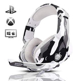 Gaming Headset For Ps4, Xbox One, Pc, Laptop, Mac, Nintendo Switch, 3.5Mm Ps4 Stereo Headset Over Ear Headphones With Noise-Cancelling Mic, Bass Surround - Camo