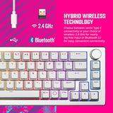 Cooler Master CK721 Sliver White Hybrid Wireless Mechanical Brown Switch Keybo