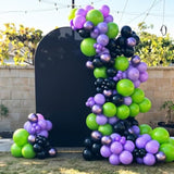 Black Purple Green Balloon Arch Kit, Star Foil Balloons For Kids Boy Monster Theme Birthday Decorations Baby Shower Wedding Anniversary Engagement Graduation Celebrations Party Supplies