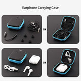 [5-Pack Earbud Case, Portable Eva Small Earbuds Carrying Case Storage Bag Organizer With Carabiners For Earphones, Earbuds, Earpieces, Sd Memory Card, Camera Chips
