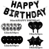 Sweet 30Th Birthday Decorations Party Supplies,Black Number 30 Balloons,30Th Foil Mylar Balloons Latex Balloon Decoration,Great 30Th Birthday For Girls,Women,Men,Photo Props