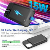 Battery Case For Iphone 16 Pro Max - Slim Charging Case, Dual 15W Fast Charge - Enhanced 8600Mah Rechargeable Priority Charging Premium Battery Charger Cases For Iphone 16 Pro Max (6.9")