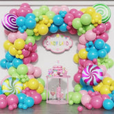 184pcs Candyland Balloon Garland Kit — Pastel Candy Balloons for Parties