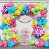 184pcs Candyland Balloon Garland Kit — Pastel Candy Balloons for Parties