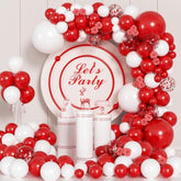 140Pcs Red And White Balloon Arch Kit For Birthday, Wedding, Engagements, Baby Shower, Christmas, Anniversary Party Decoration