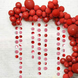Glitter Red Circle Dots Garland Kit For Party Hanging Decoration/Strea