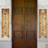 Wizards Porch Signs Magical Wizard Banner Door Sign Sets 47.2 X 11.8 Inch Halloween Hanging Banner Decorations For House Door Backdrop Photography Birthday Party Supplies