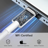Apple Mfi Certified Usb C To Lightning Cable, 6Ft Carplay Cable High Speed Data Transfer Fast Charging Otg Cord For Iphone 14 13 12 11 Pro Max Xs Xr X 8 7 6S 6 Plus Se 5S 5C Ipad Mini Air Pro (6Ft)