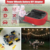2 Pack Power Wheel For Craftsman V20 20V Battery Adapter, Power Wheels Battery Converter Kit With Fuses & 14Awg Wire & Control Switch Use For Diy Ride On Cars, Modified Rc Toys, Rc Truck, Robotics