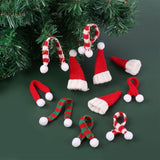 18 Pcs Mini Christmas Hats And Scarves Small Doll Size Santa Hats Christmas Wine Bottle Santa Hats Doll Xmas Hats Tiny Craft Santa Hats Party Supplies