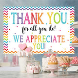 5x3ft Thank You for All You Do Backdrop Congratulations Graduates Background Be Thankful to The Teacher Doctor Staff We Appreciate You CNA Week Decoration Banner Prom Photography Party Supplies