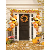 Fall Thanksgiving Balloons 12Inch Brown Gold Orange Latex Little Pumpkin Balloons for Party Decor