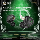 2026 Latest CCZ CZ12 in Ear Monitor Headphones,1DD+5BA All-Metal HiFi Gaming Earbuds,Professional Wired Earbuds,Stereo Sound Clear Wired IEM